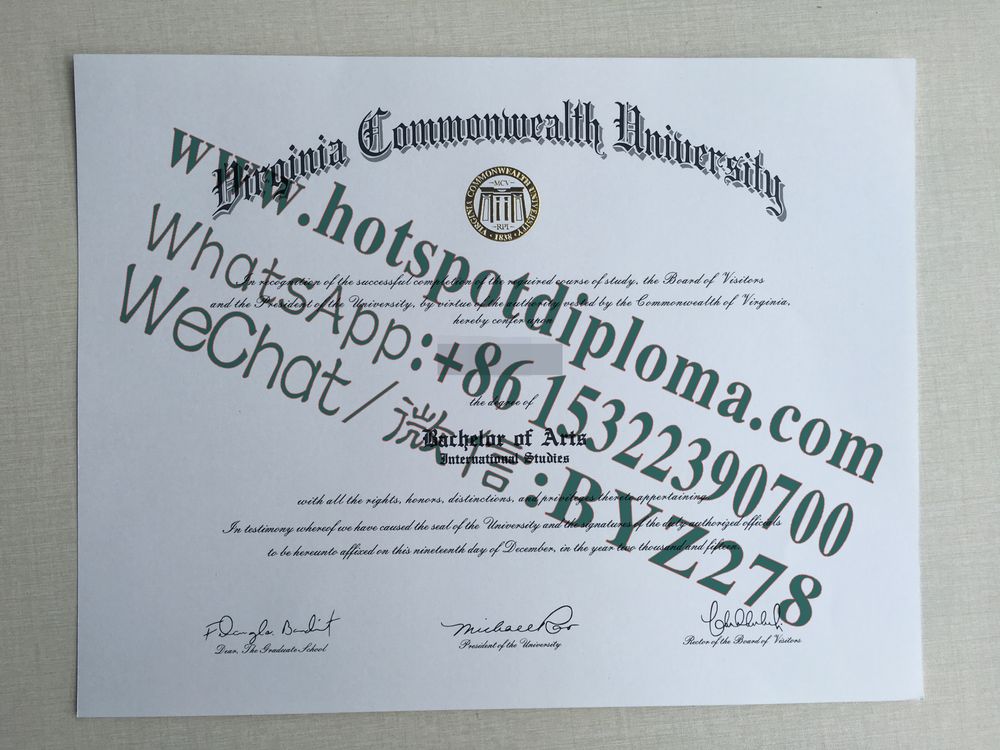Fake Virginia Commonwealth University Diploma makers