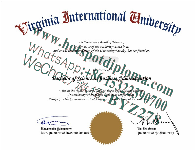 Fake Virginia International University Diploma makers