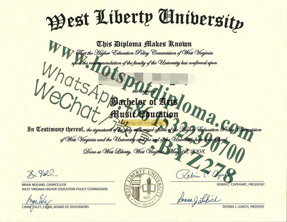 Fake West Liberty University Diploma makers