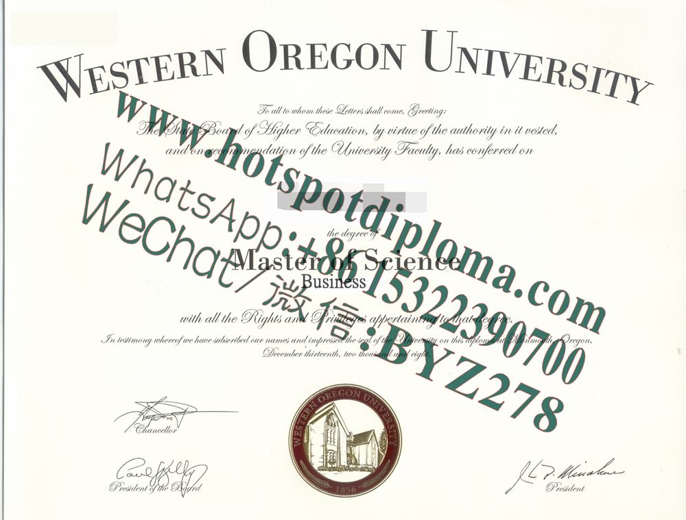 Fake Western Oregon University Diploma makers