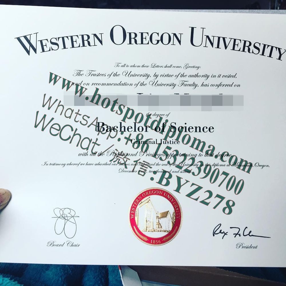 Fake Western Oregon University Diploma sample makers