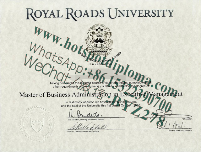 Fake royal roads university Diploma certificate