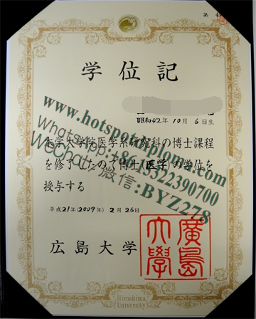 Make fake Hiroshima University Diploma