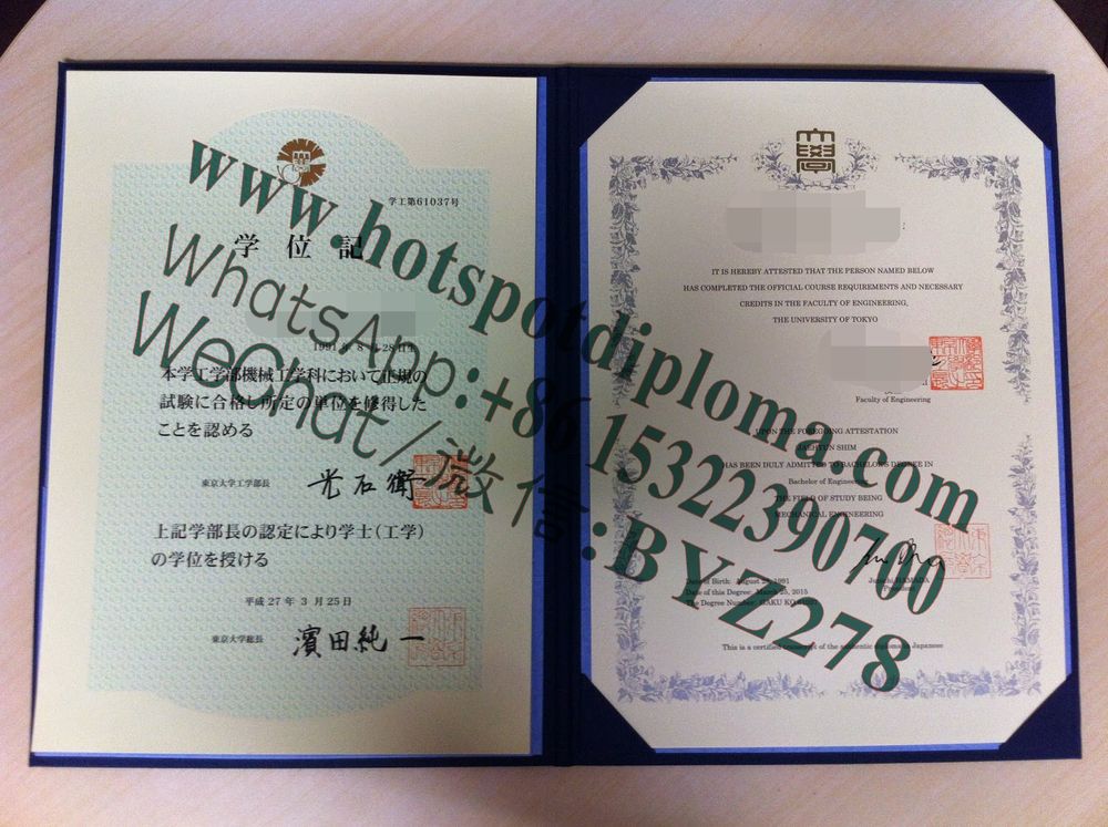 Make fake The University of Tokyo Diploma